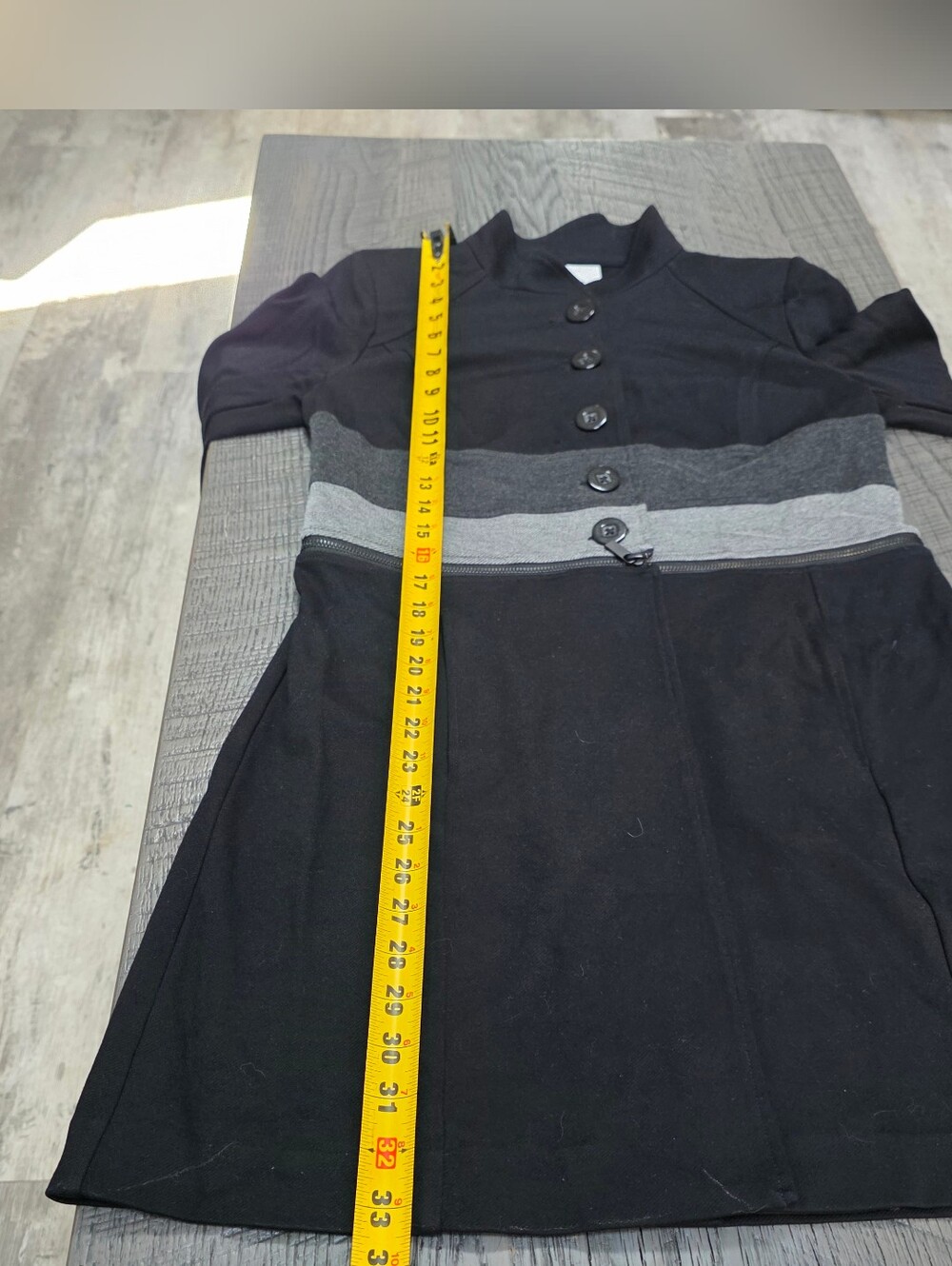 CAbi Womens Osaka Nights Black & Gray Size Med Convertible Zip Off Jacket - Picture 5 of 11